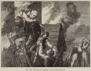 Jelenet a The Vicar of Wakefieldből, a Standard Színházban alkotó: David Henry Friston