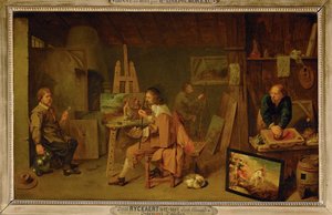 Festők a műtermükben ... alkotó: David III Ryckaert