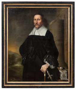 Georg Stiernhielm (1598-1672), országos régészeti felügyelő, országos levéltáros és költő, 1663 alkotó: David Klöcker Ehrenstrahl