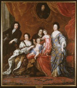 Hedvig Eleonóra (1636-1715), Holstein-Gottorp hercegnője, Svédország királynéja családjával, 1683 alkotó: David Klöcker Ehrenstrahl