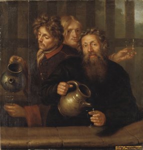 A medevi fürdőmester és fiai, 1686 alkotó: David Klöcker Ehrenstrahl