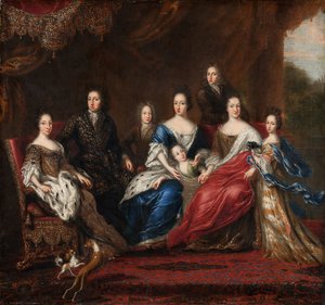 Svéd XI. Károly családja rokonaival a Holstein-Gottorp hercegségből, 1691