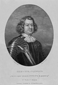 Giles Strangeways portréja a „Characters Illustriousin British History”-ból, Richard Earlom és Charles Turner, 1815 alkotó: David Loggan