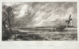 Különféle tájak, jellegzetes angol tájképek John Constable, R.A. által festett képekből: Tavasz. Malom a közösen. Hail Squalls. East Bergholt, Suffolk