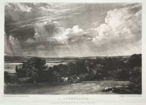 Különféle tájtárgyak, jellemző angol tájképek a John Constable által festett képekből, R.A.: A Summerland alkotó: David Lucas