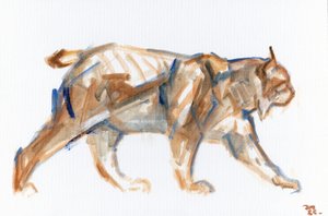 Lynx, 2022 (olaj, vászon fektetett panel)
