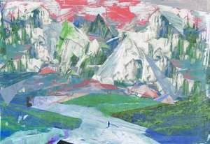 Sawtooth II, 2017, Vegyes technika falemezen alkotó: David McConochie