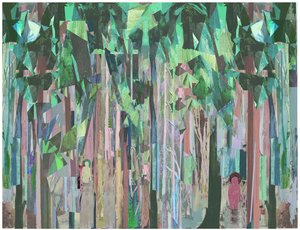 Spaces In Between, 2017 vegyes technika fapanelen alkotó: David McConochie