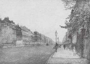 London: Portland Place (színes litográfia)