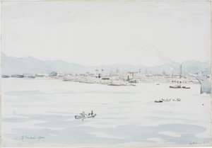 Palermo (ceruza és akvarell, papír) alkotó: David Muirhead Bone