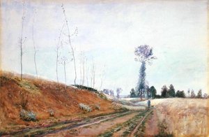 Útszéli legelő Picardia-ban, 1887 körül (gouache, papír) alkotó: David Murray
