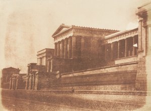Old Royal High School, Calton Hill, Edinburgh, 1843-47. Alkotók: David Octavius Hill, Robert Adamson, Hill & Adamson. alkotó: Hill and Adamson