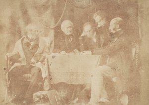 Sir David Brewster, Earle Monteith, Dr. Welsh & Two Others, 1843-47. Alkotók: David Octavius Hill, Robert Adamson, Hill & Adamson. alkotó: Hill and Adamson