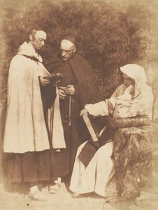 William Borthwick Johnstone, William Leighton Leitch és David Scott mint The Monks of K..., 1843-47. Alkotók: David Octavius Hill, Robert Adamson, Hill & Adamson. alkotó: Hill and Adamson