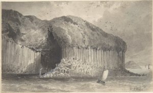 Kilátás Fingal barlangjára alkotó: David Octavius Hill