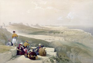 Askalon, 57. tábla a „Szentföld” II. kötetéből, vésette Louis Haghe (1806-85) pub. 1843 alkotó: David Roberts