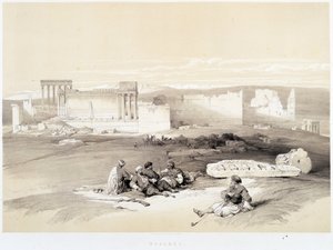 Baalbec (Baalbek) Libanonban, rajz készült 1839.05.05. a „Szentföldön”, London 1849 alkotó: David Roberts