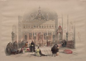 A Szent Szaba-kolostor kápolnája, 1839. alkotó: David Roberts