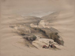 Szent György keresztény templom Luddban, az ókori Lydda, 1839. alkotó: David Roberts