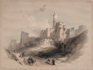 Jeruzsálem fellegvára, falak nélkül, Dávid tornya alkotó: David Roberts