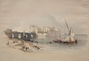 Szidoni fellegvár, 1839. alkotó: David Roberts