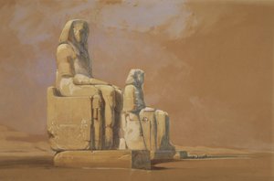 Colossi, Théba, 1838 alkotó: David Roberts