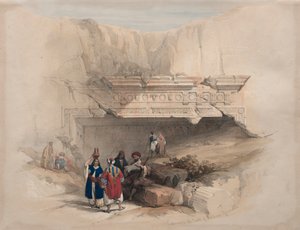 A Királyok Sírjainak bejárata, Jeruzsálem, 1839. alkotó: David Roberts