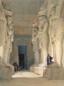 Gyrshe feltárt temploma, Núbia, 19. század alkotó: David Roberts
