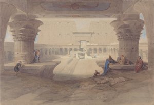 Felső-Egyiptomban, az Edfu-i templom portikuszának alól alkotó: David Roberts