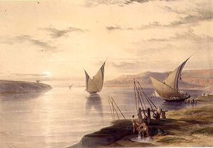 Hager Setsilis, "Egyiptom és Núbia", 1. kötet (litográfia) alkotó: David Roberts