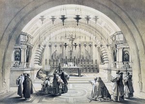 A jeruzsálemi Szent Sír-templom belseje alkotó: David Roberts