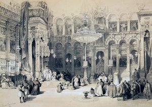 A jeruzsálemi Szent Sír-templom belseje alkotó: David Roberts