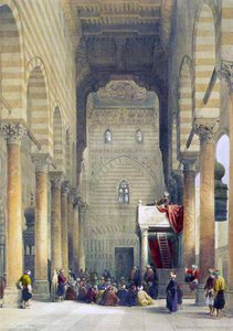 A Metwalys mecset belseje (litho) alkotó: David Roberts
