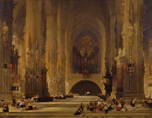A bécsi Szent István-székesegyház belseje, 1853 alkotó: David Roberts