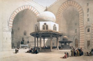 Al-Ghuri szultán mecsetjének belseje, Kairó, Egyiptom, XIX. század alkotó: David Roberts