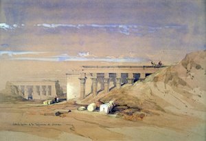 Oldalnézetből a Typhonaeum nevű templom Denderában, Egyiptomban, 19. század alkotó: David Roberts