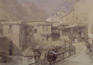 Sinai-hegy (akvarell, papír) alkotó: David Roberts