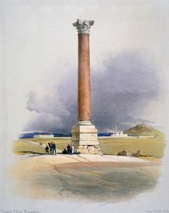 Pompeius-oszlop, Alexandria, 19. század alkotó: David Roberts