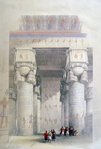 Dendera templomának portikusa, 19. század alkotó: David Roberts
