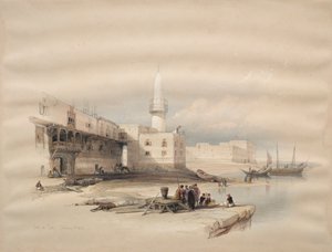 Rakpart Szuezben, 1839. alkotó: David Roberts