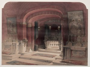 Az Angyali üdvözlet szentélye, Názáret, 1839. alkotó: David Roberts
