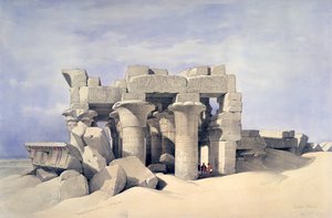 Sobek és Haroeris temploma Kom Ombóban, 19. század alkotó: David Roberts
