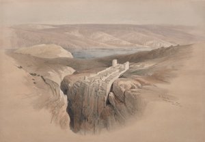 A Holt-tenger Moáb felé néz alkotó: David Roberts