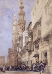 Metwaley kapuja, Kairó, 1838 alkotó: David Roberts