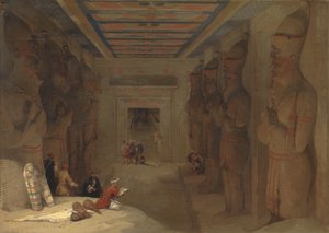 A Nagy Templom hiposztílus-csarnoka Abu Szimbelben (Egyiptom) alkotó: David Roberts