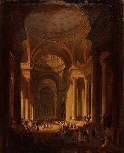 A párizsi St. Genevieve székesegyház belseje alkotó: David Roberts