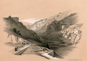 Siloám alsó medencéje, 1855. alkotó: David Roberts