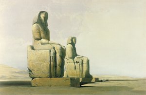 Théba, 1838. december 4., az „Egyiptom és Núbia” I. kötetének 12. táblája, Louis Haghe (1806-85) kocsma metszete. 1846 (lásd még: 87428)