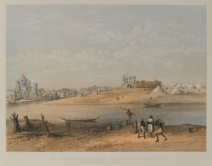 Outram tábornokok és Havelock csapatai által birtokolt paloták, Lucknow (litho)