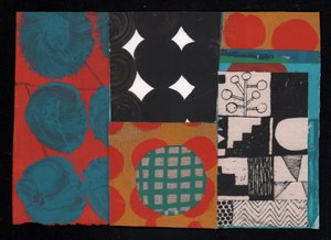 Atomic Constellation, 2023 (paint and collage)
